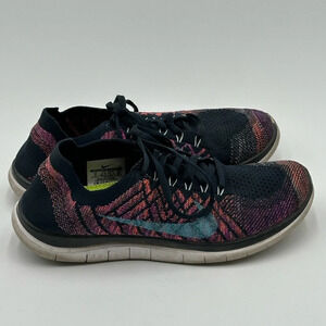 Nike Free RN Flyknit Running Shoes Fire Pink Grape Womens Size 9